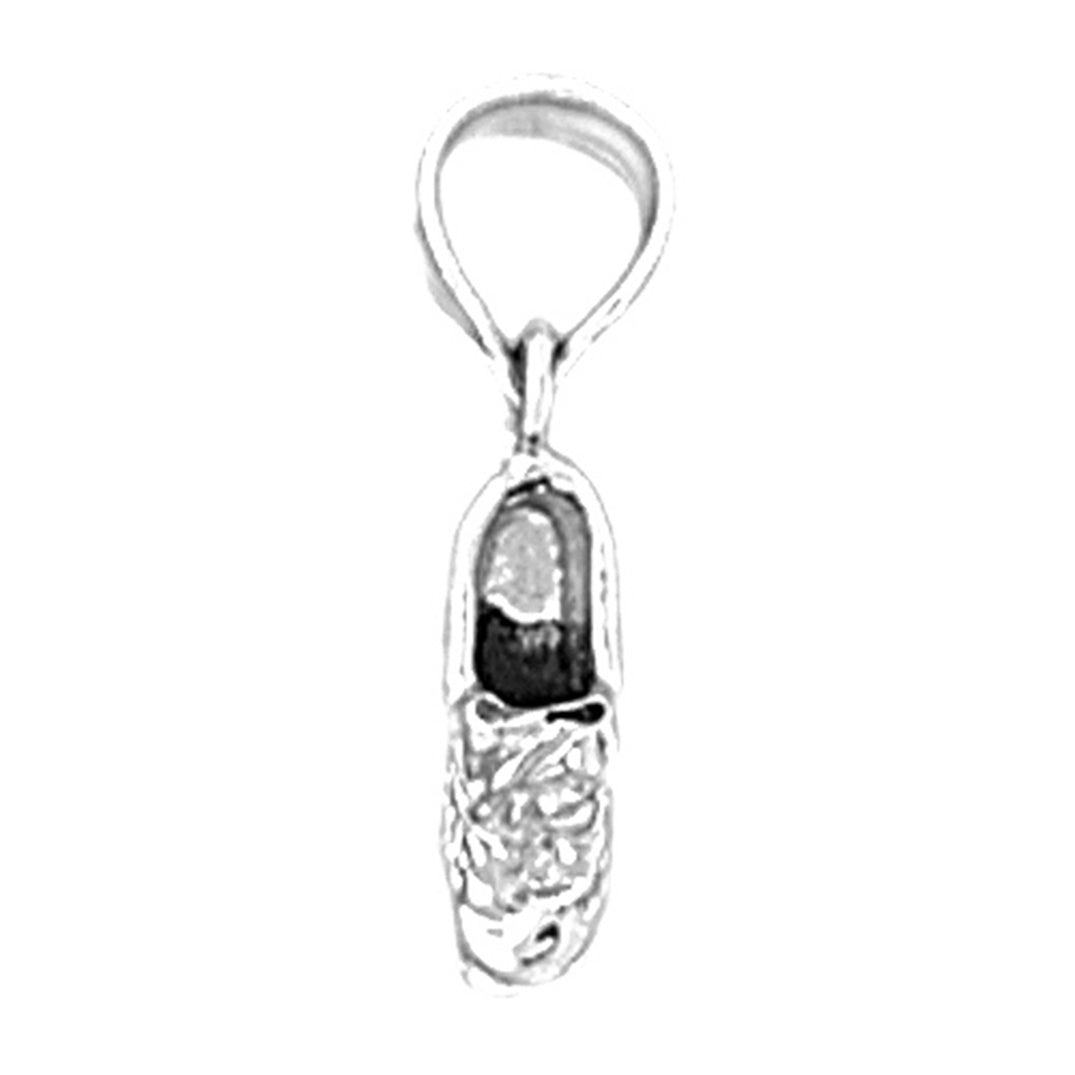 Sterling Silver 3D Tennis Shoes Pendant