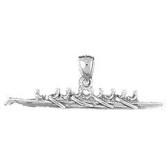 Sterling Silver 3D Canoe Pendant