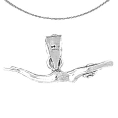 Sterling Silver 3D Swimmer Pendant (Rhodium or Yellow Gold-plated)