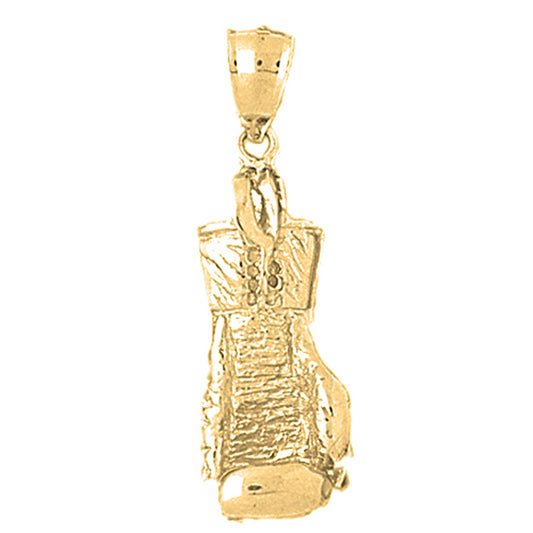 Yellow Gold-plated Silver Boxing Gloves Pendant
