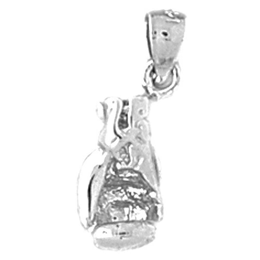 Sterling Silver 3D Boxing Gloves Pendant