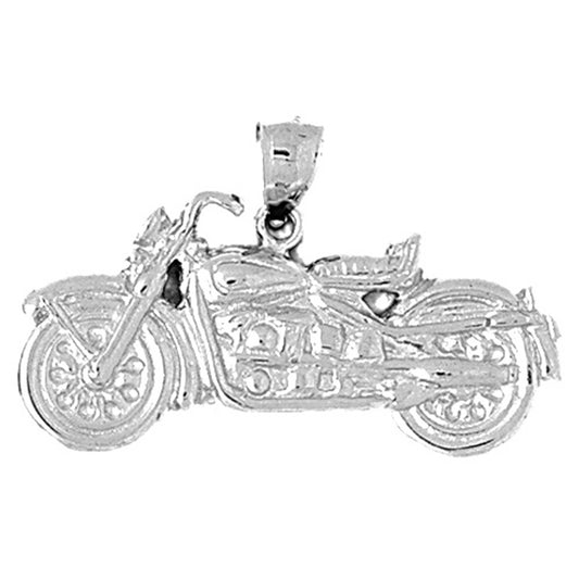 Sterling Silver Motorcycle Pendant