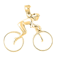 Yellow Gold-plated Silver Cycler Pendant