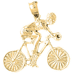 Yellow Gold-plated Silver Cycler Pendant