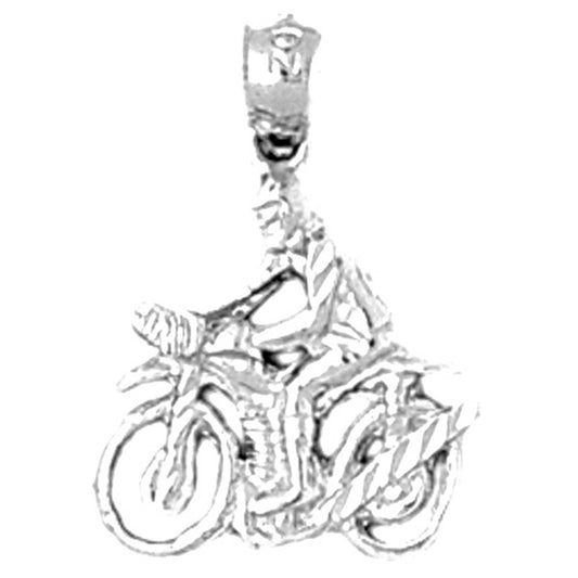 Sterling Silver Cycler Pendant