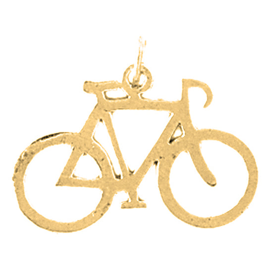 Yellow Gold-plated Silver Bicycle Pendant