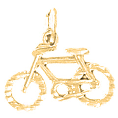 Yellow Gold-plated Silver Bicycle Pendant