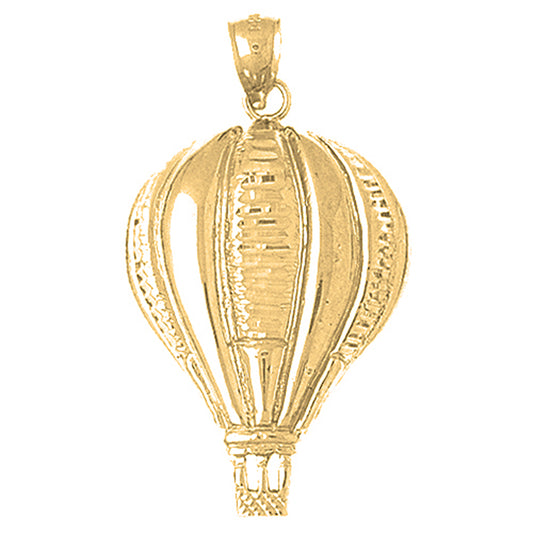 Yellow Gold-plated Silver Hot Air Balloon Pendant