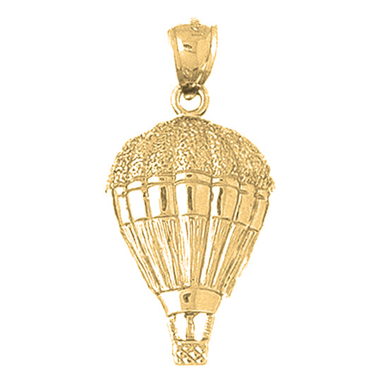 Yellow Gold-plated Silver Hot Air Balloon Pendant