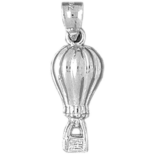 Sterling Silver 3D Hot Air Balloon Pendant