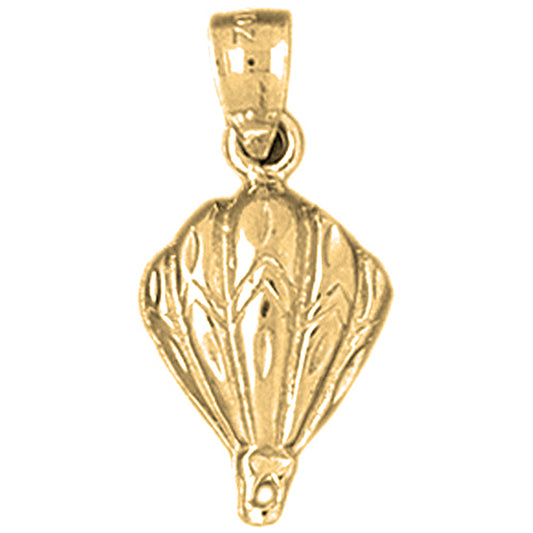 Yellow Gold-plated Silver Hot Air Balloon Pendant