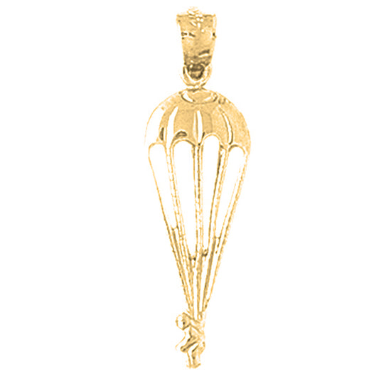 Yellow Gold-plated Silver Parachuter Pendant