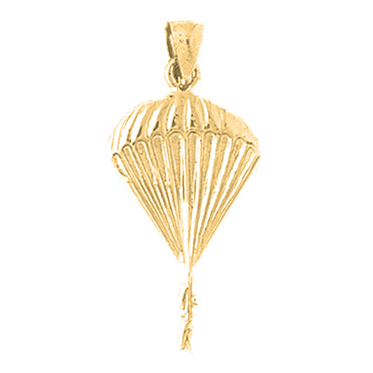 Yellow Gold-plated Silver Parachuter Pendant