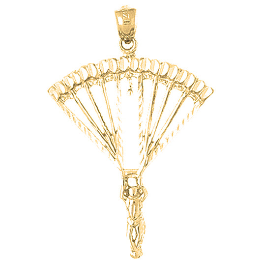 Yellow Gold-plated Silver Parachuter Pendant