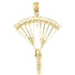 Yellow Gold-plated Silver Parachuter Pendant