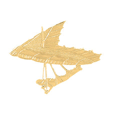 Yellow Gold-plated Silver Hand Glider Pendant