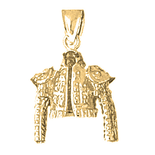 Yellow Gold-plated Silver Matador Jacket Pendant
