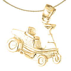 Sterling Silver Golf Pendant (Rhodium or Yellow Gold-plated)