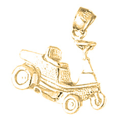 Yellow Gold-plated Silver Golf Pendant