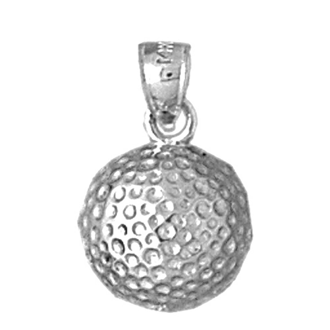 Sterling Silver Golf Ball Pendant