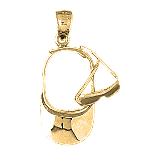 Yellow Gold-plated Silver Visor And Sunglasses Pendant