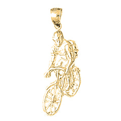 Yellow Gold-plated Silver Cycler Pendant