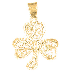 Yellow Gold-plated Silver Clover Pendant