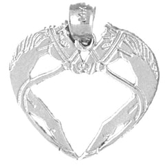 Sterling Silver Horse Heart Pendant