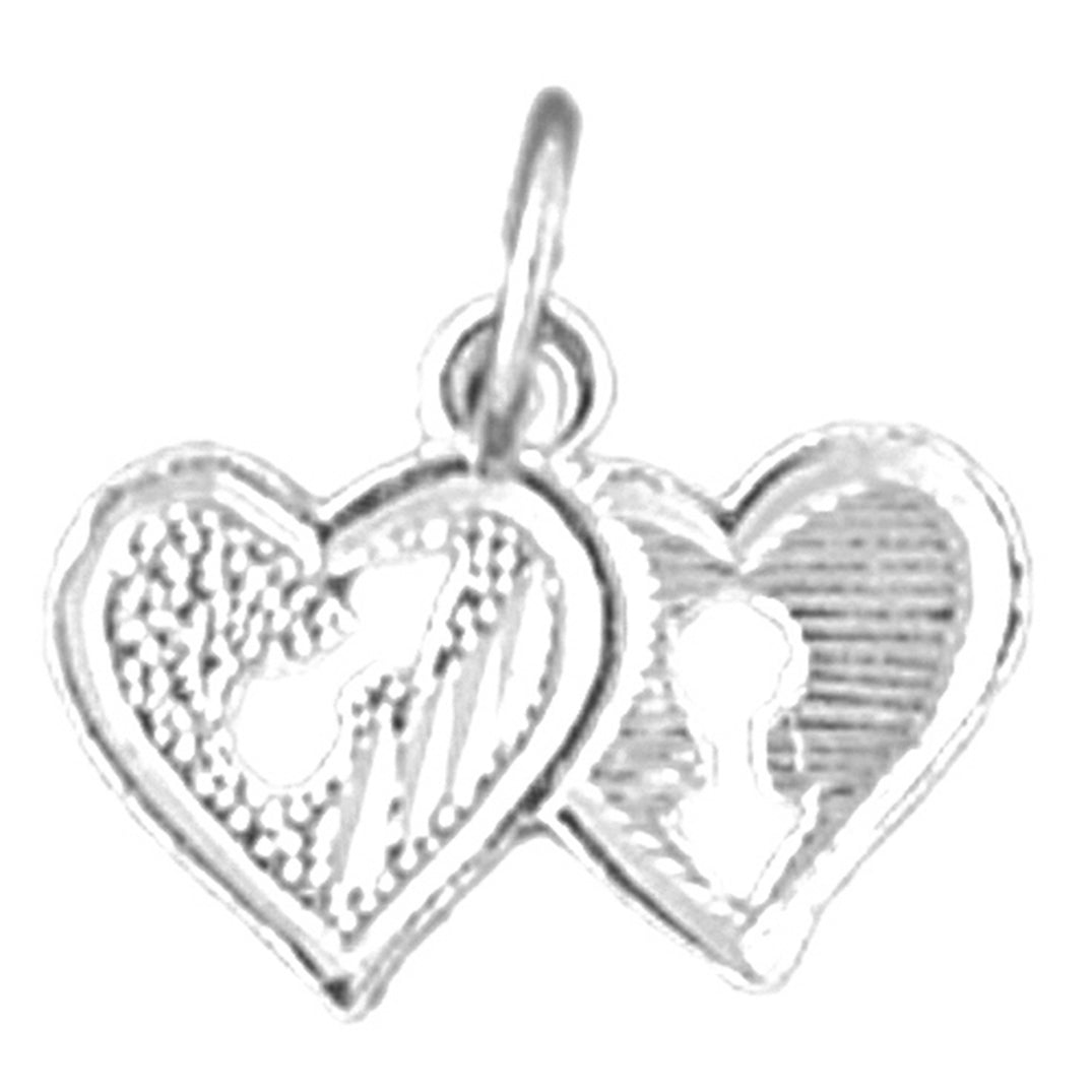 Sterling Silver Heart Lock Pendant