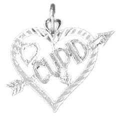 Sterling Silver Cupid Heart Pendant