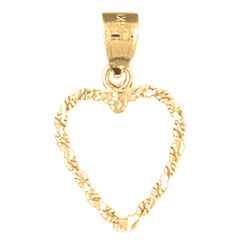 Yellow Gold-plated Silver Floating Heart Pendant