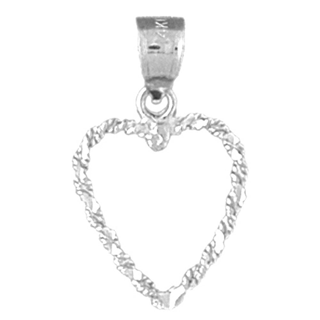 Sterling Silver Floating Heart Pendant