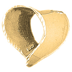 Schwebender Herzanhänger aus Sterlingsilber (rhodiniert oder gelbvergoldet)