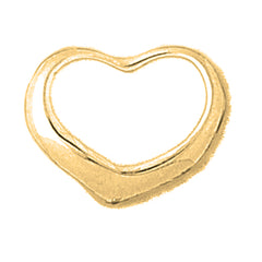 Yellow Gold-plated Silver Floating Heart Pendant