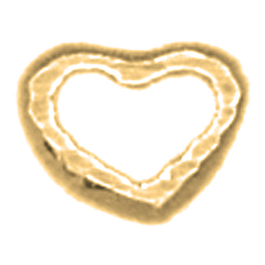 Yellow Gold-plated Silver Floating Heart Pendant