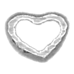 Sterling Silver Floating Heart Pendant (Rhodium or Yellow Gold-plated)