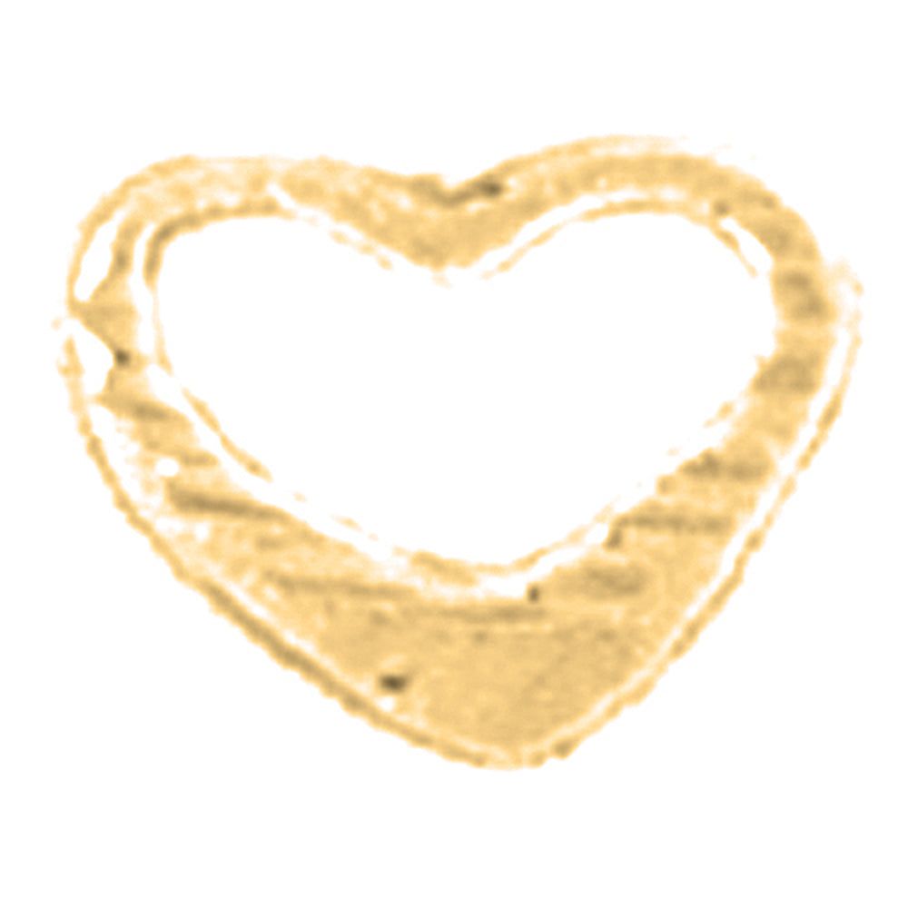 Yellow Gold-plated Silver Floating Heart Pendant