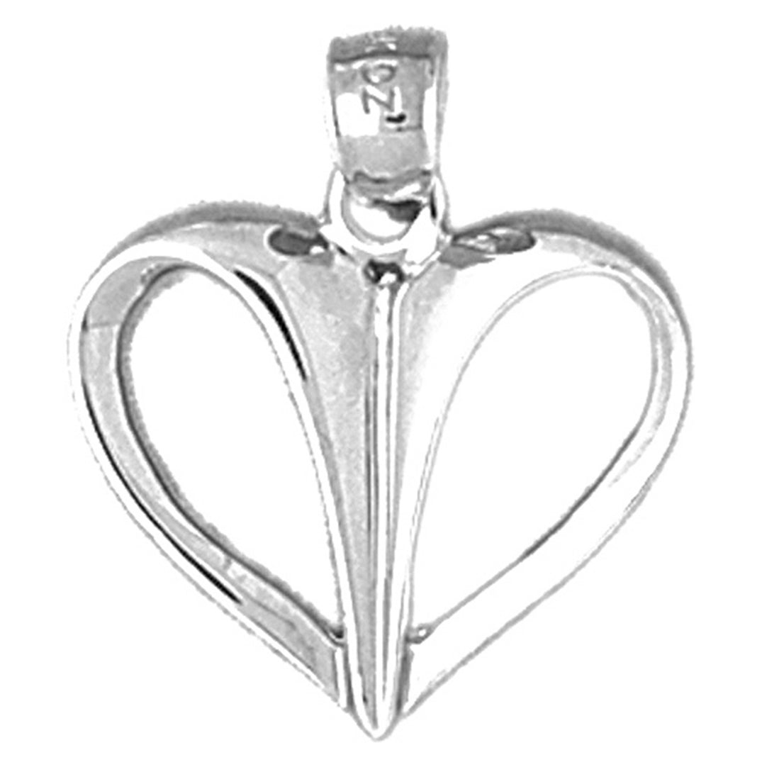 Sterling Silver Floating Heart Pendant