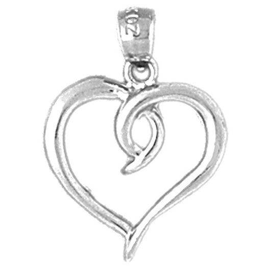 Sterling Silver Floating Heart Pendant