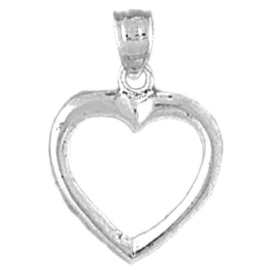 Sterling Silver Floating Heart Pendant