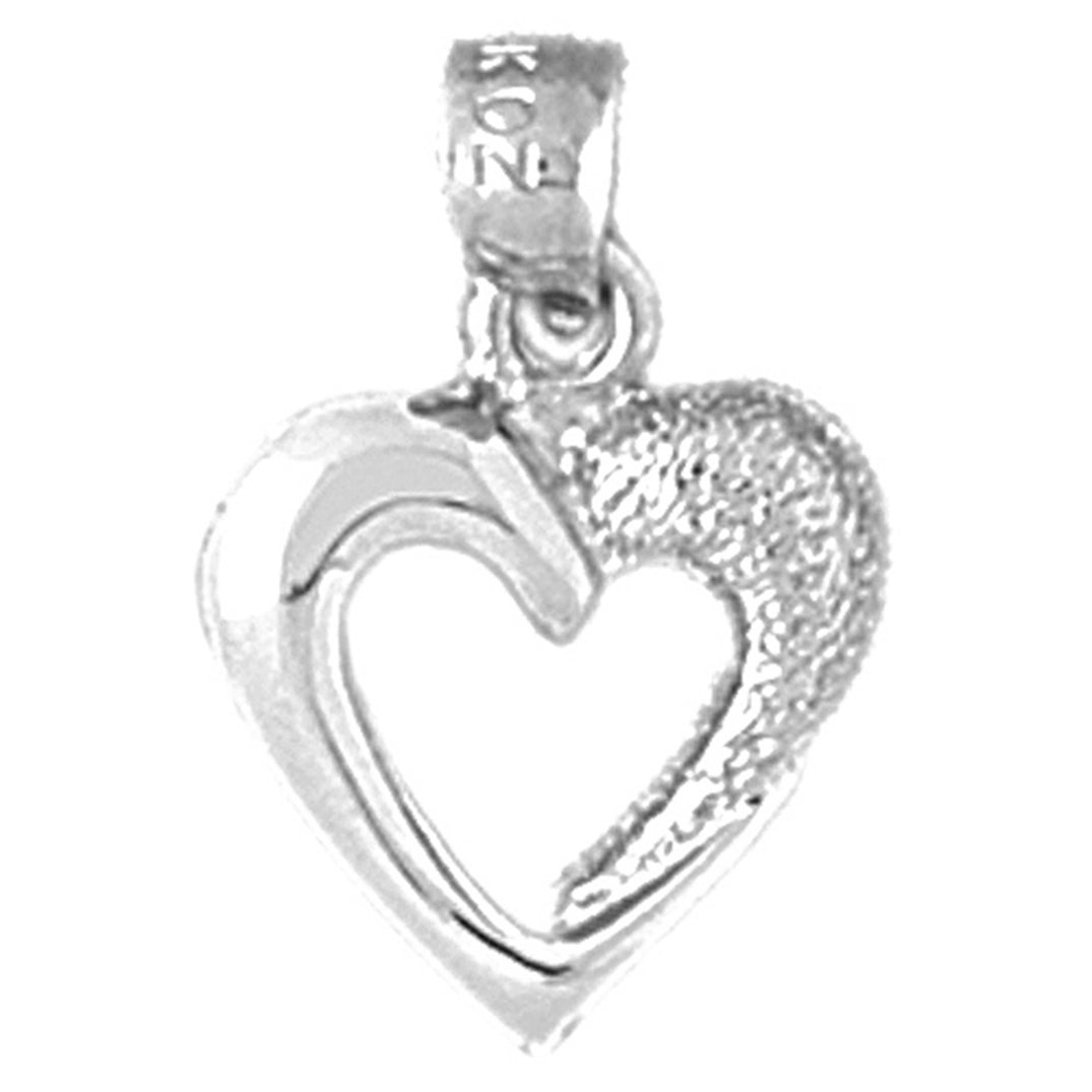 Sterling Silver Floating Heart Pendant