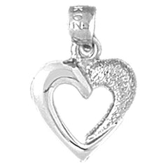 Sterling Silver Floating Heart Pendant