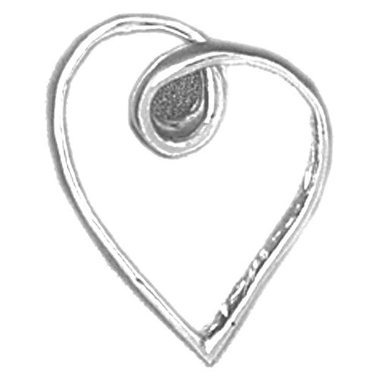 Sterling Silver Floating Heart Pendant