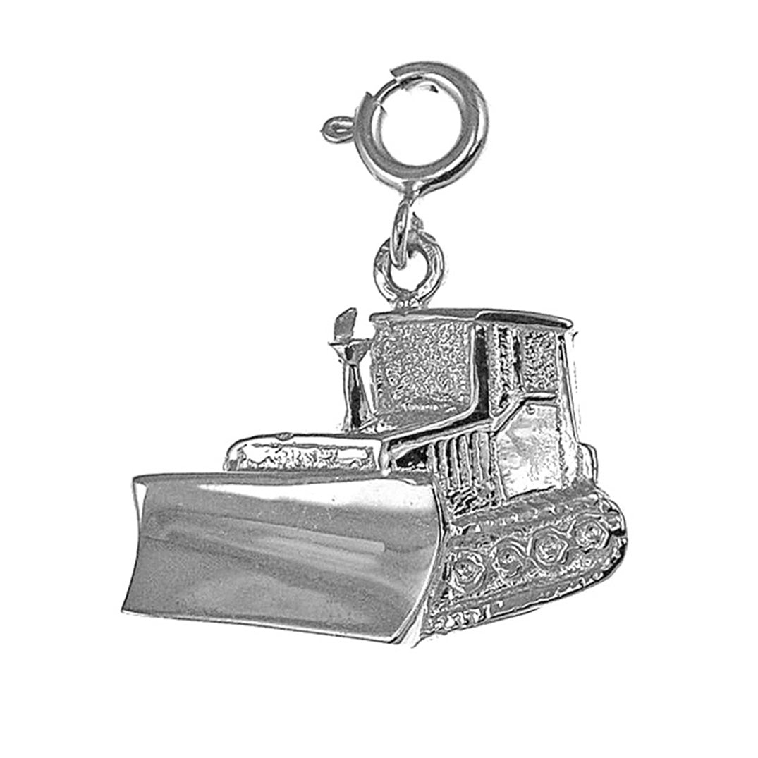 Sterling Silver Bulldozer Pendant