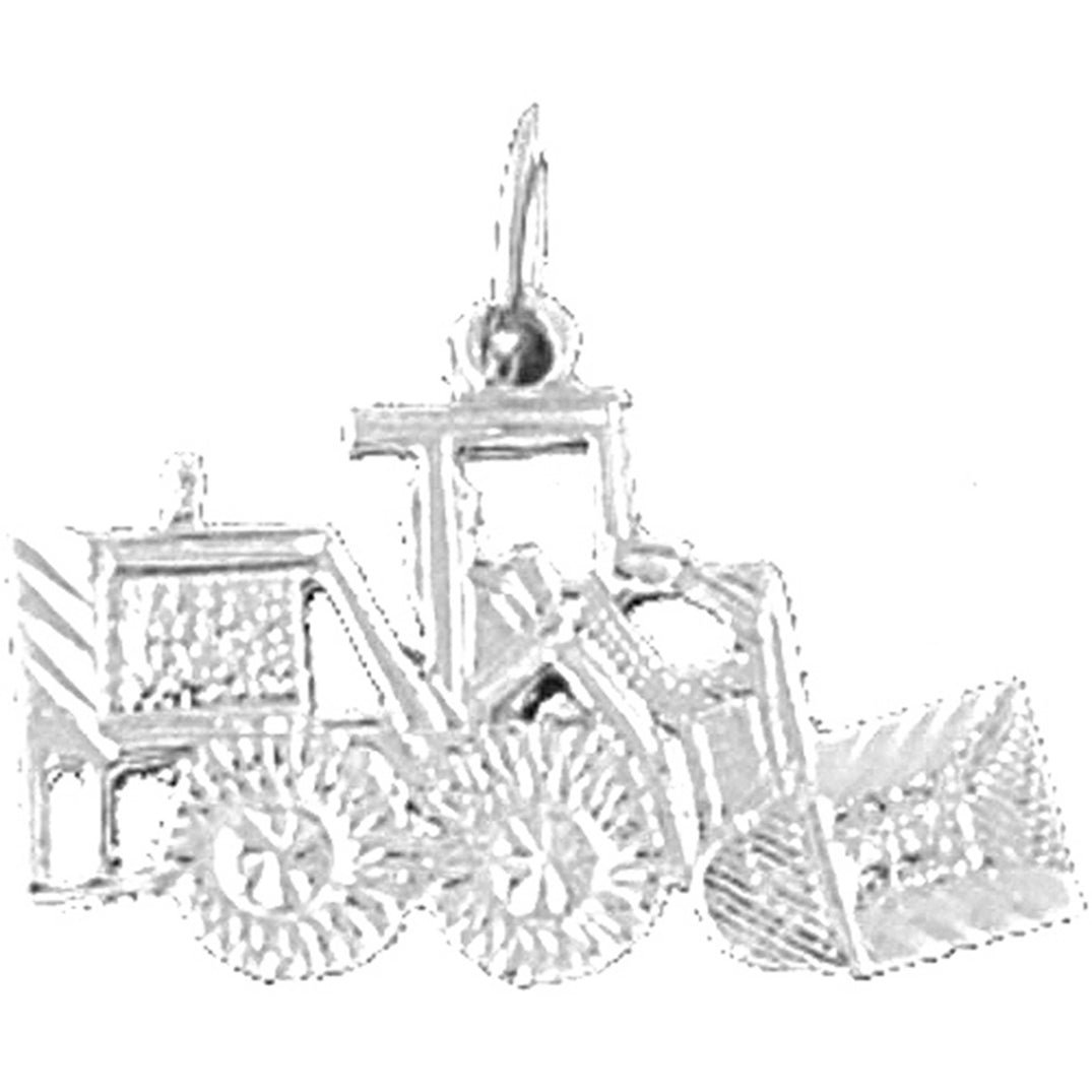 Sterling Silver Bulldozer Pendant