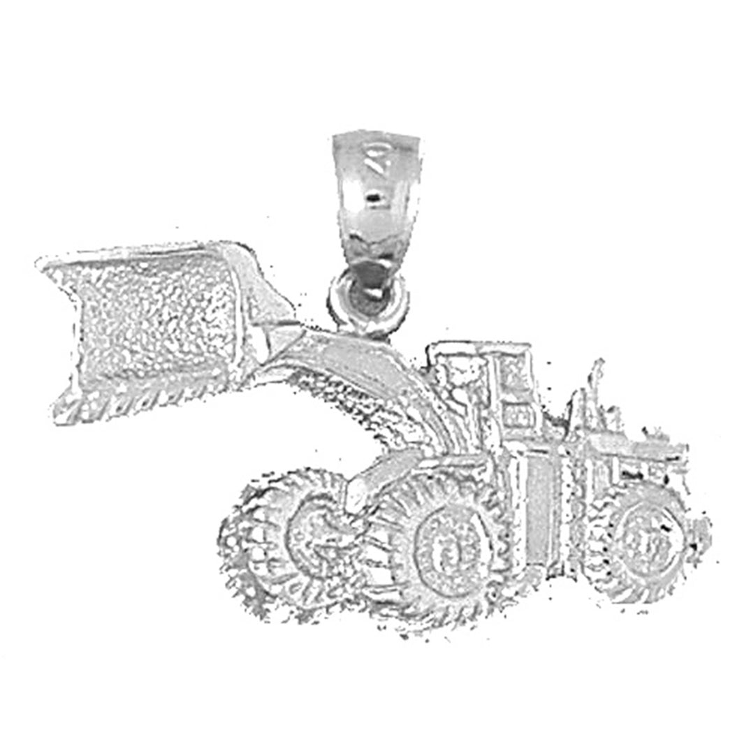 Sterling Silver Bulldozer Pendant