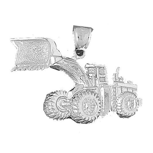 Sterling Silver Bulldozer Pendant