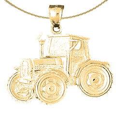Traktor-Anhänger aus Sterlingsilber (rhodiniert oder gelbvergoldet)