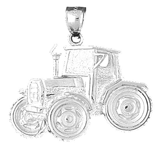 Sterling Silver Tractor Pendant