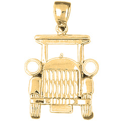Yellow Gold-plated Silver Buggy Car Pendant